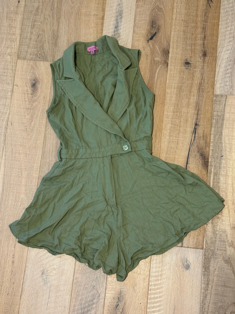 Sleeveless Olive Green Romper